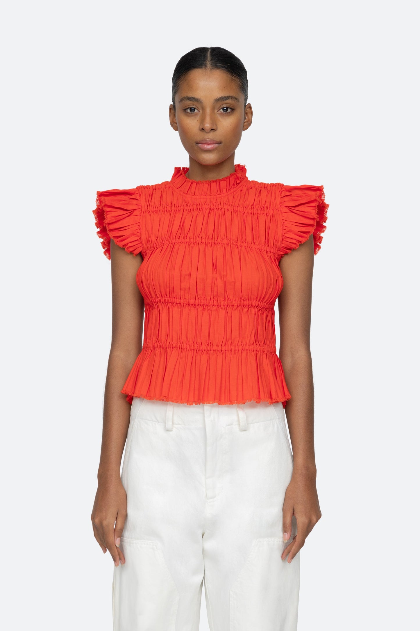 poppy-greir top-front view