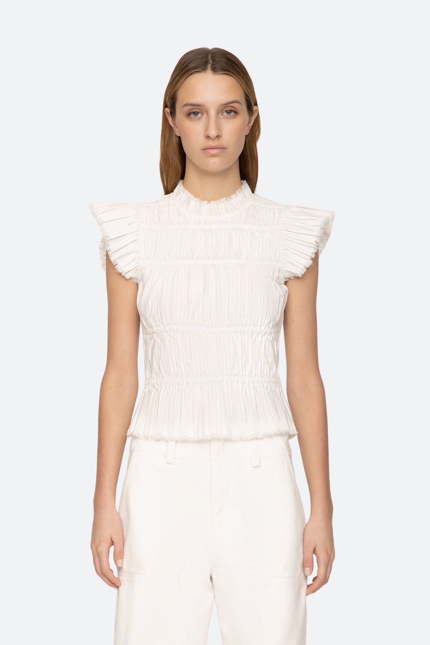 cream-greir top-front view